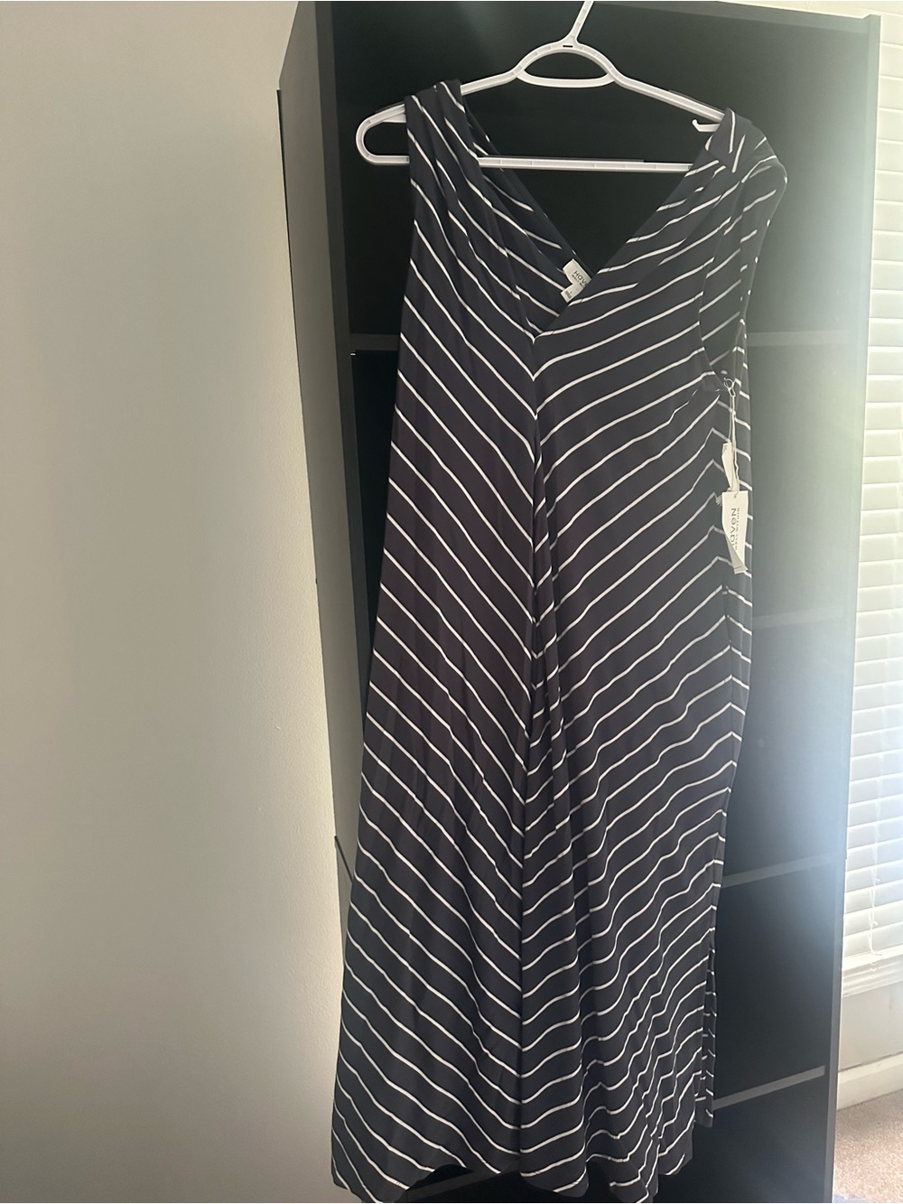 Striped Navy and White Maxi Skirt - Women